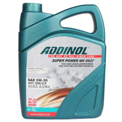 Масло Addinol Super Power MV 0537 для дизельного двигателя, 5W-30, канистра 5л